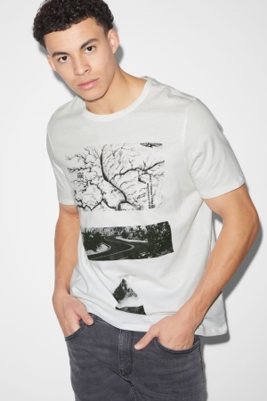 T Shirts C&A Homme Blanche | TE1258047