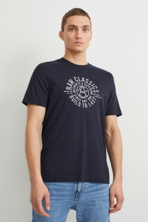 T Shirts C&A Homme Bleu Foncé | EU3670491