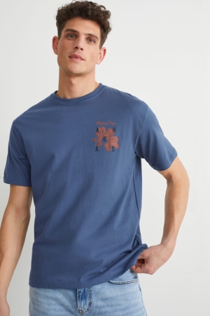 T Shirts C&A Homme Bleu Foncé | NB7024153