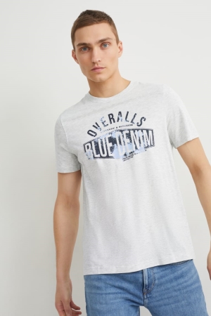 T Shirts C&A Homme Grise Clair | EF6925741