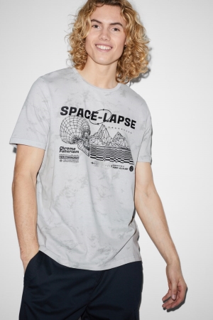 T Shirts C&A Homme Grise Clair | OX9803726