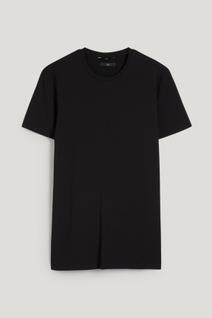 T Shirts C&A Homme Noir | DH9127064
