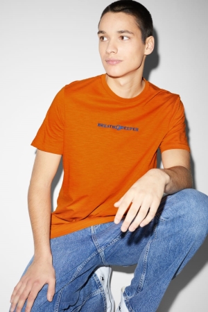 T Shirts C&A Homme Orange | JU4908563