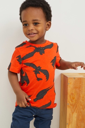 T Shirts C&A How To Train Your Dragon Sleeve Garcon Orange | RK4397605
