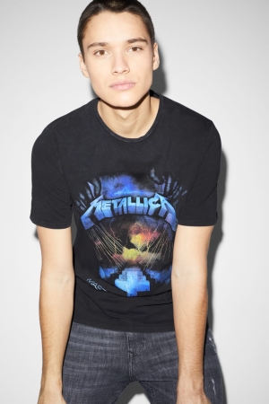 T Shirts C&A Metallica Homme Grise Foncé | MW7945316