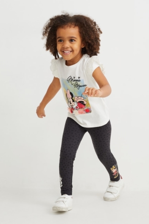 T Shirts C&A Minnie Mouse Sleeve Fille Blanche | RM4031596