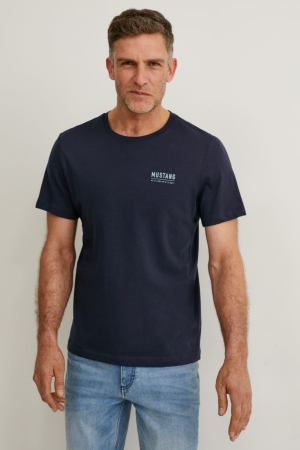 T Shirts C&A Mustang Homme Bleu Foncé | OV9012735