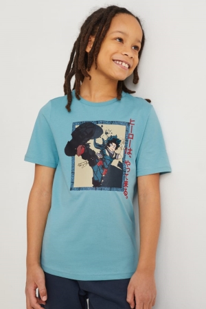 T Shirts C&A My Hero Academia Sleeve Garcon Turquoise | HS0639271
