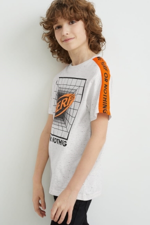 T Shirts C&A Nerf Sleeve Garcon Noir Grise | XH9387046