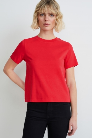 T Shirts C&A Organic Coton Femme Rouge | BC6895703