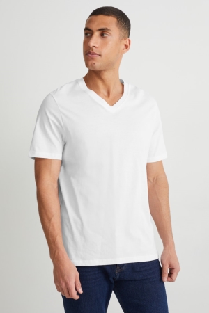 T Shirts C&A Organic Coton Homme Blanche | MO1359467