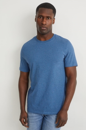 T Shirts C&A Organic Coton Homme Bleu Foncé | QV6718942