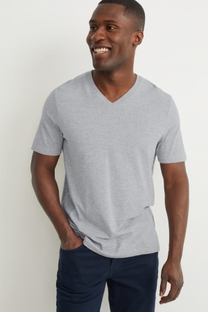 T Shirts C&A Organic Coton Homme Grise Clair | MB5604198