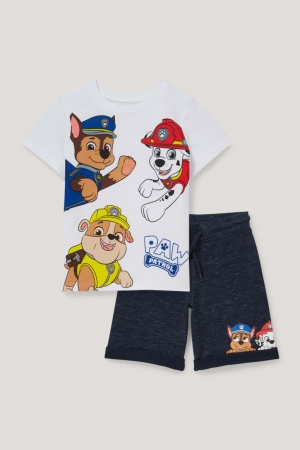 T Shirts C&A Paw Patrol Set Sleeve And Sweat 2 Piece Garcon Blanche | XE3062958