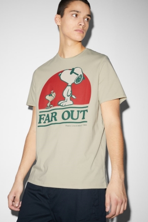 T Shirts C&A Peanuts Homme Colour Champagne | NP5180374
