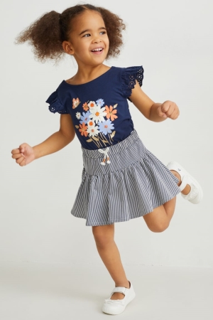 T Shirts C&A Set 2 Sleeve , And Leggings 4 Piece Fille Blanche | NY0129376
