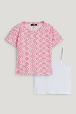 T Shirts C&A Set Of Fille Rose | GI4027598