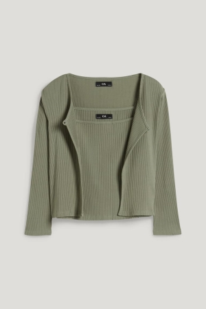 T Shirts C&A Set Of Fille Vert | EY7964153