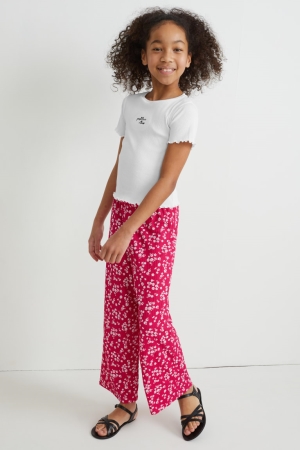 T Shirts C&A Set Sleeve And Cloth 2 Piece Fille Rose | ZL3428509