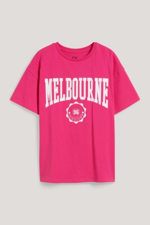 T Shirts C&A Sleeve Fille Rose | GK3619750