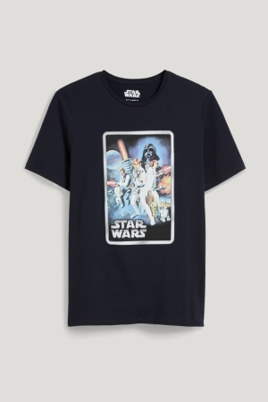T Shirts C&A Star Wars Homme Bleu Foncé | VP7354298