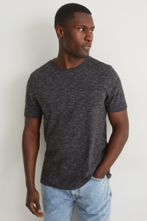 T Shirts C&A With Organic Coton Homme Grise Foncé | TV9470523
