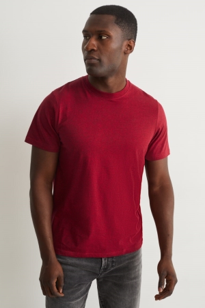 T Shirts C&A With Organic Coton Homme Rouge | IG7530269