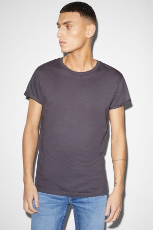 T Shirts C&A With Recover™ Recycled Coton Homme Grise Foncé | ZD1742835