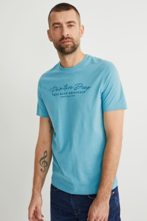 T Shirts C&A With Recycled Polyester Homme Turquoise | HT5367819