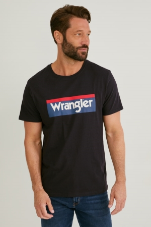 T Shirts C&A Wrangler Homme Noir | GV5367012