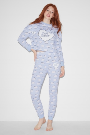 Vêtement De Nuit C&A Clockhouse Pyjama Care Bears Femme Bleu Clair | OG0476539