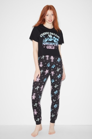 Vêtement De Nuit C&A Clockhouse Pyjamas Powerpuff Girls Femme Noir | RH0952146