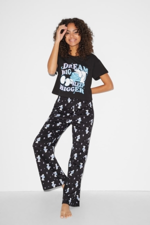 Vêtement De Nuit C&A Clockhouse Pyjamas The Smurfs Femme Noir | RW3675098