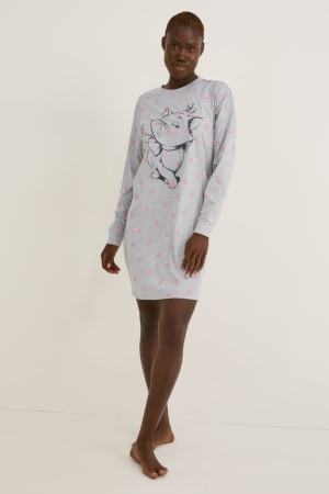 Vêtement De Nuit C&A NightPolka Dot Aristocats Femme Grise Clair | IP0542167