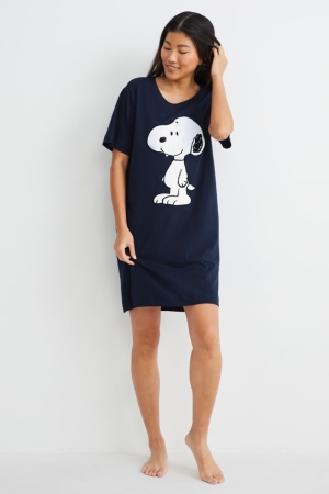 Vêtement De Nuit C&A NightSnoopy Femme Bleu Foncé | RI9534672