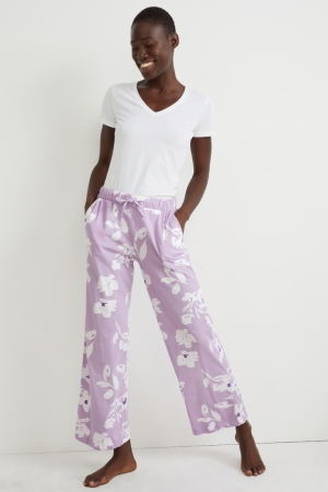 Vêtement De Nuit C&A Pyjama Bottoms Floral Femme Violette Clair | CP0129836