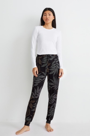 Vêtement De Nuit C&A Pyjama Bottoms Patterned Femme Noir | YC1089436