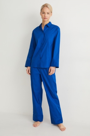 Vêtement De Nuit C&A Pyjamas Femme Bleu | IK1382549