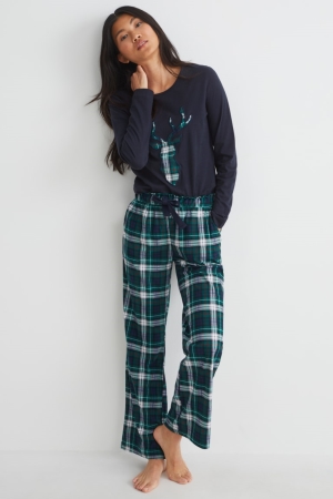 Vêtement De Nuit C&A Pyjamas Femme Bleu Foncé | NB2356789