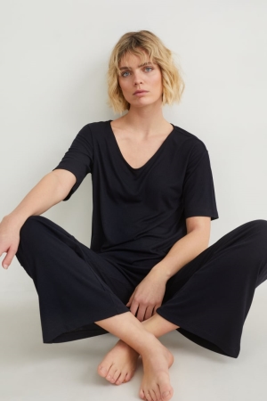 Vêtement De Nuit C&A Pyjamas Femme Bleu Foncé | PR8306251