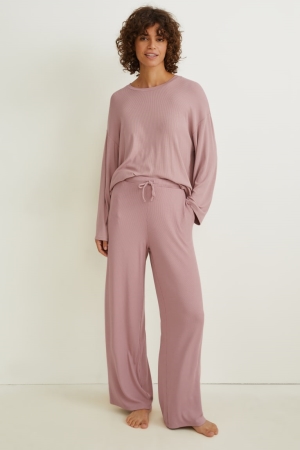 Vêtement De Nuit C&A Pyjamas Femme Rose | GL2085379