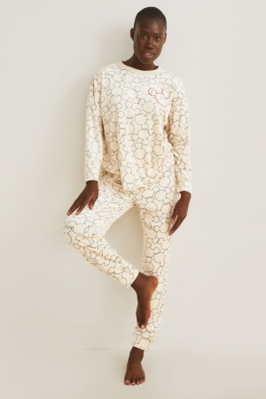 Vêtement De Nuit C&A Pyjamas Mickey Mouse Femme Beige | KE2197036