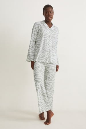 Vêtement De Nuit C&A Pyjamas Patterned Femme Blanche | PF7954623