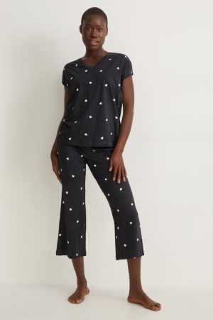 Vêtement De Nuit C&A Pyjamas Patterned Femme Grise Foncé | SY6829305