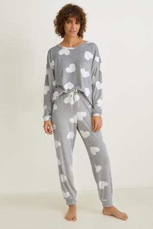 Vêtement De Nuit C&A Pyjamas Patterned Femme Grise | VO8917064