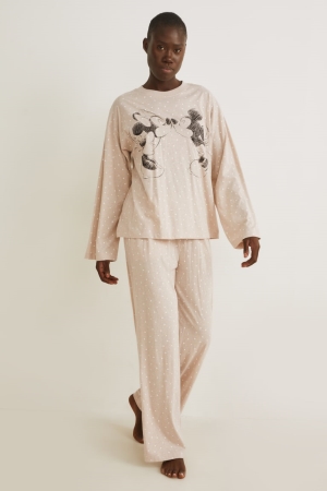 Vêtement De Nuit C&A Pyjamas Polka Dot Disney Femme Beige | WC0263415